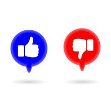 Like and Unlike Icon Button vector