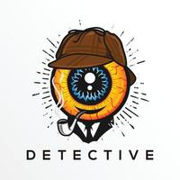 Detective Logo Symbol Vector Design Illustration, Design element for logo, poster, card, banner, emblem, t shirt. Vector illustration