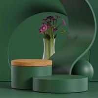 Premium High Quality  Cosmetic Product Photography Platform Background 3d render photo