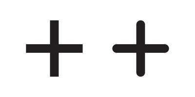 Plus, cross icon vector. Add sign symbol vector