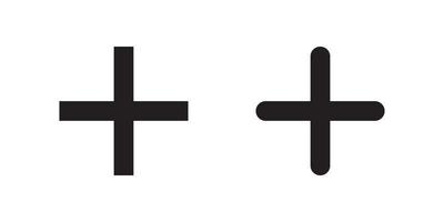 Plus, cross icon vector. Add sign symbol vector