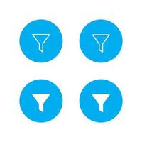 Filter icon vector in flat style for web or mobile app