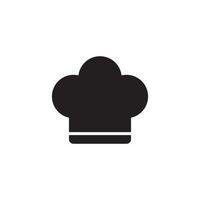 vector de icono de sombrero de chef simple aislado sobre fondo blanco