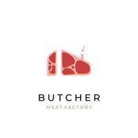 Butcher factory vector illustration logo