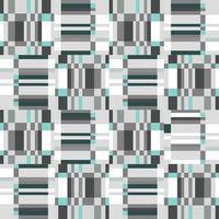 Artistic pix matrix tile textile. Abstract geometric seamless pattern. Square stripe ornament vector