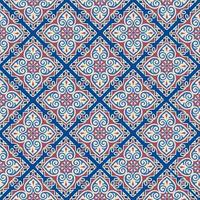 Abstract floral seamless pattern. Mosaic floral ornamental background. Muslim ornament in arab orient style vector