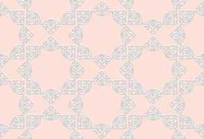Abstract seamless pattern. Mosaic floral diagonal tile ornamental background. Muslim line ornament in arab orient style vector