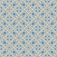 Seamless pattern with floral asian ornament. Abstract ornamental texture. Artistic diagonal flourish tile background in arab orient style vector