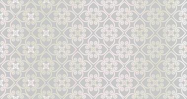 Abstract seamless pattern. Arabic line ornament with geometric shapes. Linear floral ornamental texture. Artistic backdrop in arab orient textile style. vector