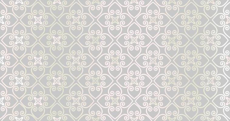 Abstract seamless pattern. Arabic line ornament with geometric shapes. Linear floral ornamental texture. Artistic backdrop in arab orient textile style.