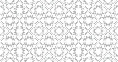 patrón abstracto sin fisuras. adorno de línea árabe con formas geométricas. textura ornamental floral lineal. telón de fondo artístico en estilo textil árabe oriental. vector