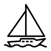 Illustration Vector Graphic of Yacht Icon