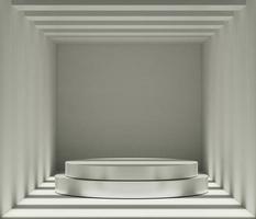 Minimalist Black theme background. 3d abstract minimal geometric forms. Glossy luxury podium for your design. photo