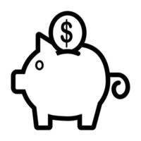 Illustration Vector Graphic of Piggy Bank Icon