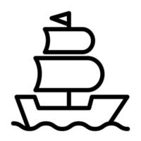 Illustration Vector Graphic of Ship Icon