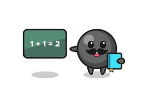 Illustration of dot symbol character as a teacher