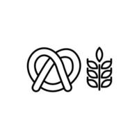 ilustración vectorial gráfico del icono de pretzel vector