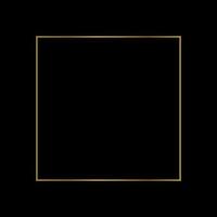 Square Golden Frame on The Black Background vector