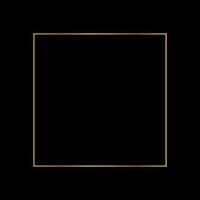 Square Golden Frame on The Black Background vector