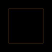 Square Golden Frame on The Black Background vector