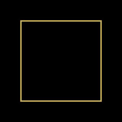 Square Golden Frame on The Black Background