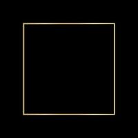 Square Golden Frame on The Black Background vector