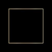 Square Golden Frame on The Black Background vector