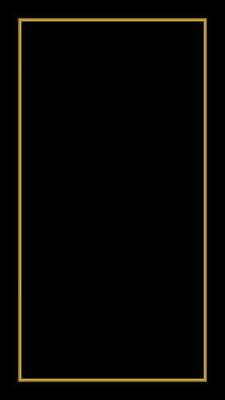 Rectangular Golden Frame Story on The Black Background