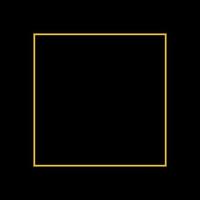 Square Golden Frame on The Black Background vector