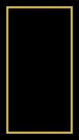 Rectangular Golden Frame Story on The Black Background vector