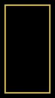 Rectangular Golden Frame Story on The Black Background vector