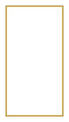 Rectangular Golden Frame Story on The White Background