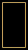 Rectangular Golden Frame Story on The Black Background vector