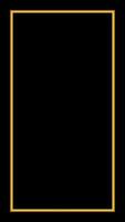 Rectangular Golden Frame Story on The Black Background vector