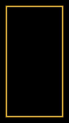 Rectangular Golden Frame Story on The Black Background