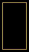 Rectangular Golden Frame Story on The Black Background vector
