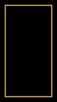 Rectangular Golden Frame Story on The Black Background vector