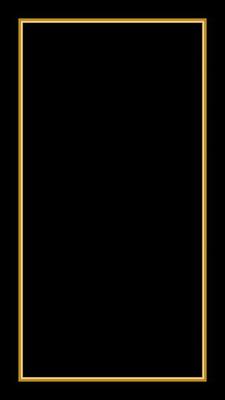 Rectangular Golden Frame Story on The Black Background