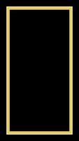 Rectangular Golden Frame Story on The Black Background vector