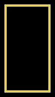 Rectangular Golden Frame Story on The Black Background vector