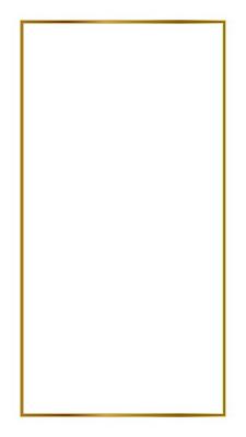 Rectangular Golden Frame Story on The White Background