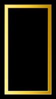 Rectangular Golden Frame Story on The Black Background vector