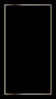 Rectangular Golden Frame Story on The Black Background vector