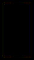 Rectangular Golden Frame Story on The Black Background vector