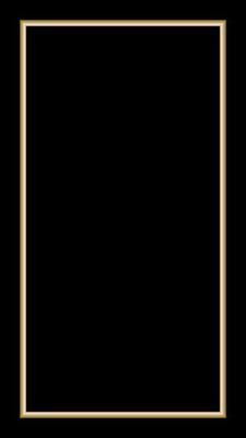 Rectangular Golden Frame Story on The Black Background