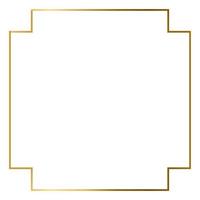 Square Golden Frame on The White Background. EPS10 vector