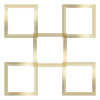 Square Golden Frame on The White Background. EPS10 vector