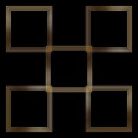 Square Golden Frame on The Black Background. EPS10 vector