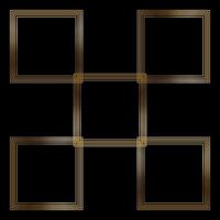 Square Golden Frame on The Black Background. EPS10 vector