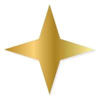 Golden Star on The White Background. EPS10 vector